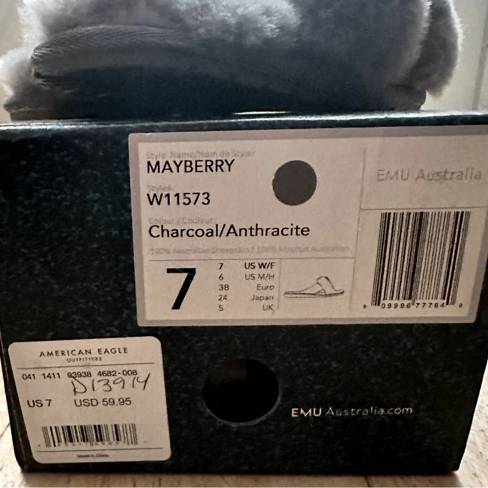 NIB Narrow Sz 7 Shearling Wool Slippers, EMU Australia "Mayberry" - Picture 6 of 7